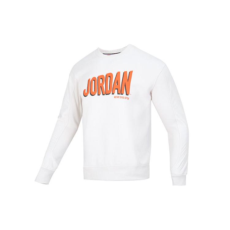 

New Jordan Flt Mvp Gfx Flc Crew Sweatshirts Men s White DV7589-030 XL