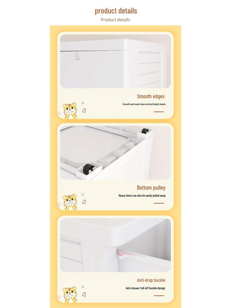 Sturdy 5-Drawer Baby Wardrobe & Toy Organizer