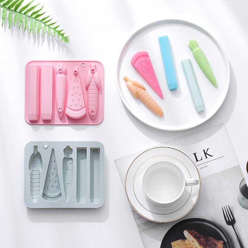 Painting Crayon Silicone Mold Baby Drawing Pencil Cupcake Chocolate Fondant Mould Cake Decorating Tools Candy Clay Molds