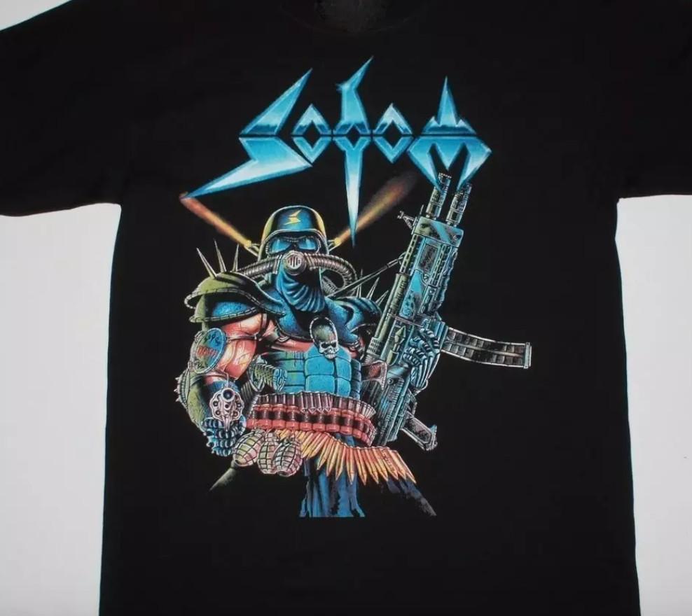 New Sodom Music Heavy Cotton Black Full Size Unisex Tee Shirt