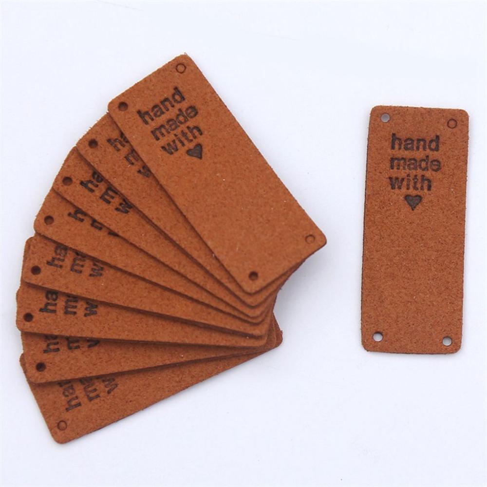 Knitting Leather Super Fiber Clothes Tags Handmade Labels Sewing Accessories Garment Labels