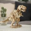 Tsukurundesu® Battery-Operated 3D Wooden Puzzle Dinosaur Series (D200 Tyrannosaurus (Large)) with Japanese Instructions
