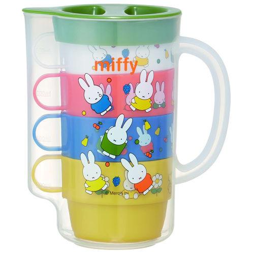 Skater KS32-A Stacking Cups with Case, Set of 4, Miffy 21 Design, Made In Japan