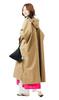 Pirarucu Rain Poncho, Cycle Mode High Poncho, Water-Repellent and Waterproof, Beige, Free Size