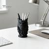 Desktop Stationery Organizer 3D Printed Owl Pen Holder, Creative Desk for Office Stationery, Decor Retro Relief Animal Storage Container Pencils