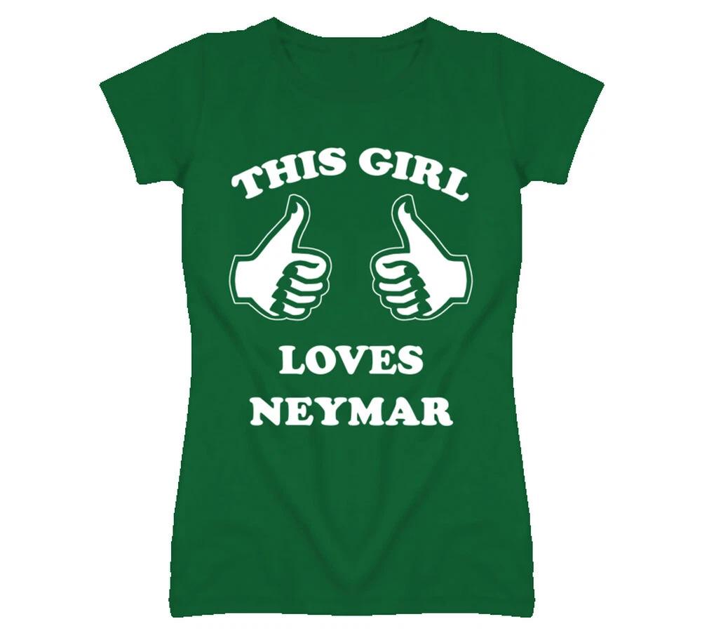 Neymar Brazil Fw This Girl Loves Football Soccer World Cup T Shirt XXL