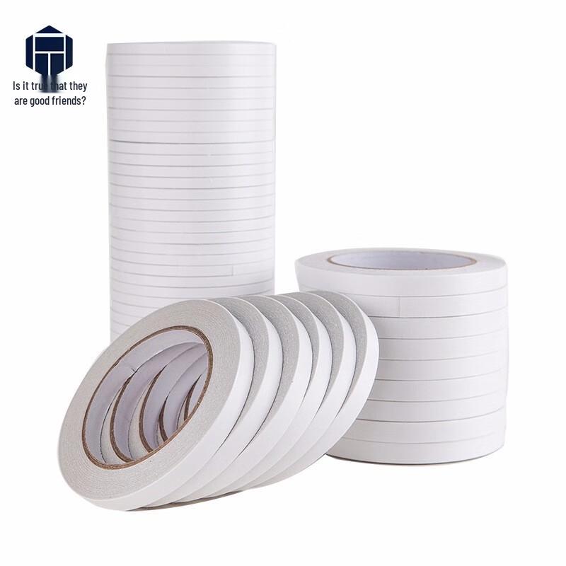 Zhengqiyi Industrial Hot Melt Cotton Paper Double-Sided Tape 8mm x 20m (20 Rolls)