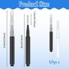 60 Pcs Micro Eyebrow Brush, Eyebrow Spoolie Brow Lamination Brush with Cap Portable Mini Spoolies for Eyebrows Eyelash Brushes Lash Lift Tool for