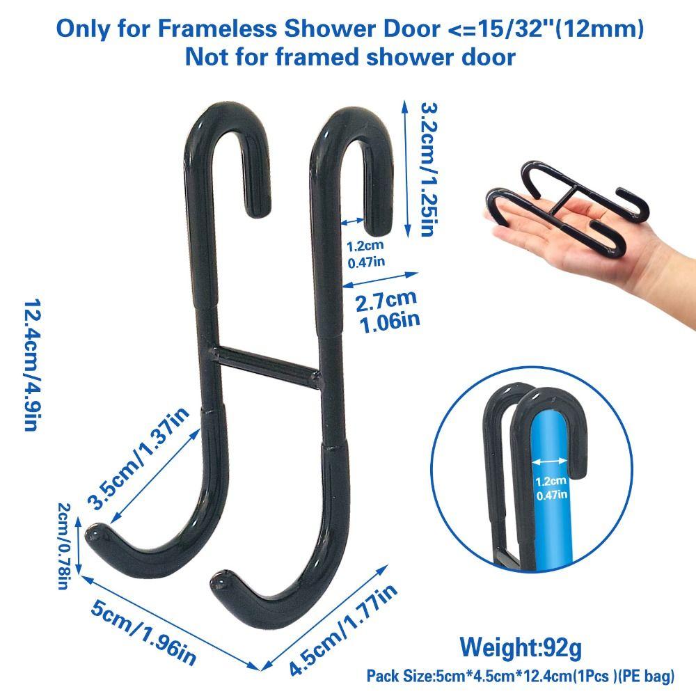 Heavy Duty Bathroom Hanger No-Drill Hanging Towel Rack Portable Shower Door Hook Bathroom