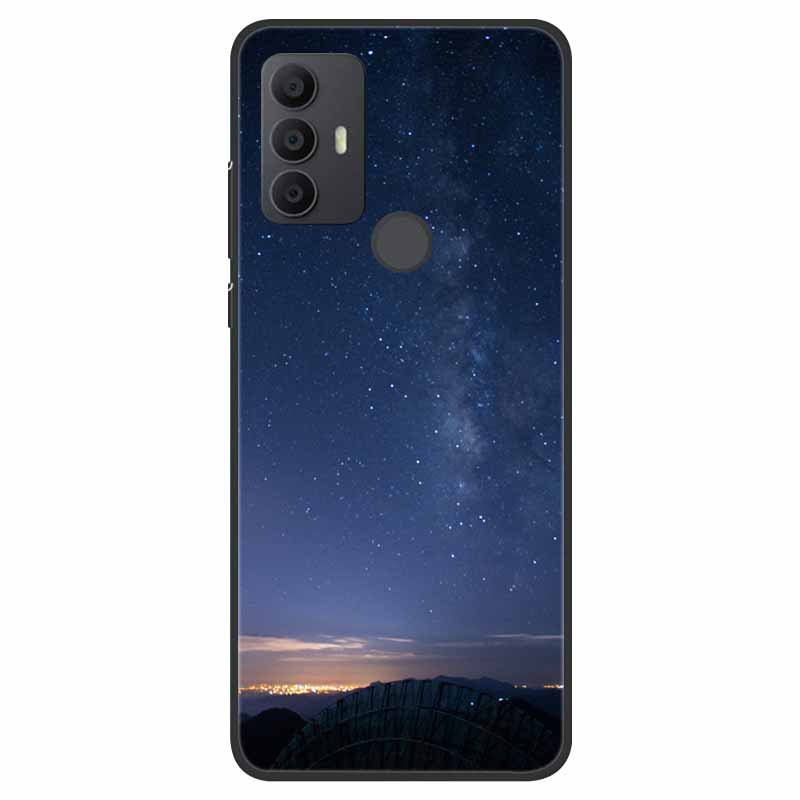 For TCL 30 SE Case Silicone Starry Space TPU Soft Back Cases For TCL 305 Cover Marble Painted for TCL 30SE TCL305 Fashion Bags