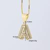 Cross Pendant with Micro Pave Cubic Zirconia - 26 Letter Options for DIY Jewelry Accessories