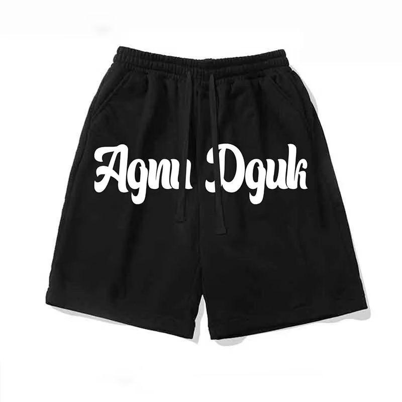 Casual Letter Printed Drawstring Sports Shorts Men's Summer New Casual Pants