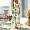 Women's Long Minimalist Sleeveless Tank Dress Lightweight Fresh & Elegant Style for Vacation,Travel & Photo Shoots