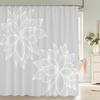 JY01Flower Shower Curtain Bathroom Waterproof Polyester Shower Curtain Floral Printing Curtains for Bathroom Shower with Hooks@1