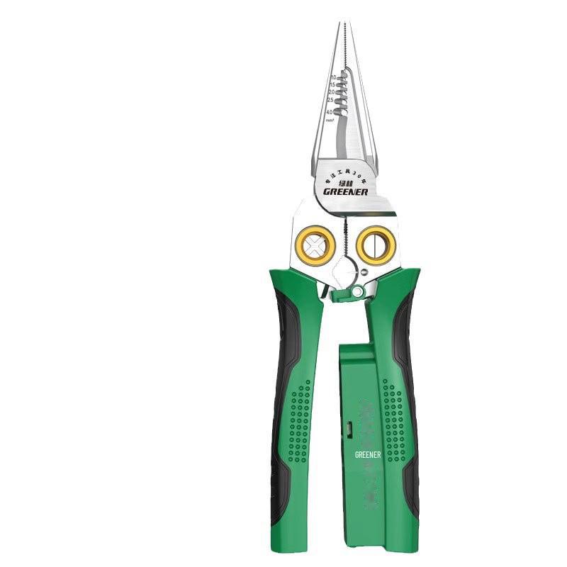 Green Forest Multi-Function Electrician Pliers: Wire Stripping, Cutting, and Crimping Tool for Electricians