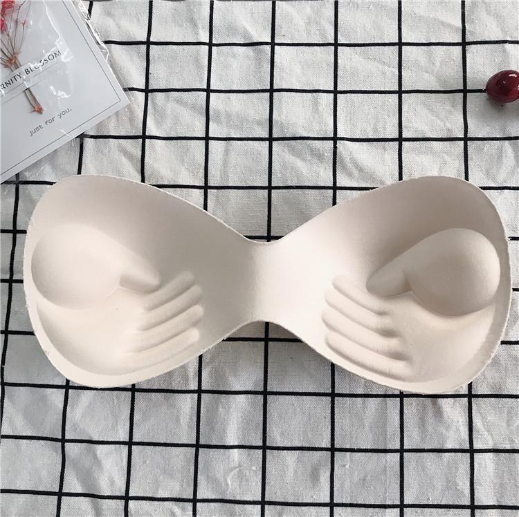 Plus Size Thickened Palm-Shaped Push-Up Heart Bandeau Bra with Padded Sponge Inserts