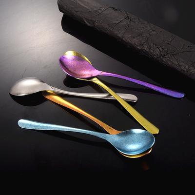 Ice Flower Crystal Heart-shaped Long Handled Stirring Coffee Spoon