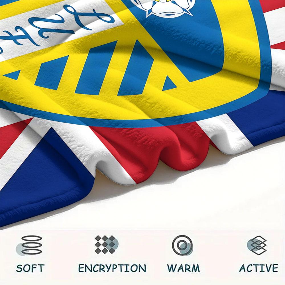 LUFC Logo Blanket, High Quality Comfortable for All Seasons, Home Decor, Warmth and Comfort