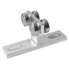 Solid Steel T Shaped Pulley Track Wheel Trolley Assembly Smooth Operation for 1-5/8" Width Channel 540lbs Load Capacity
