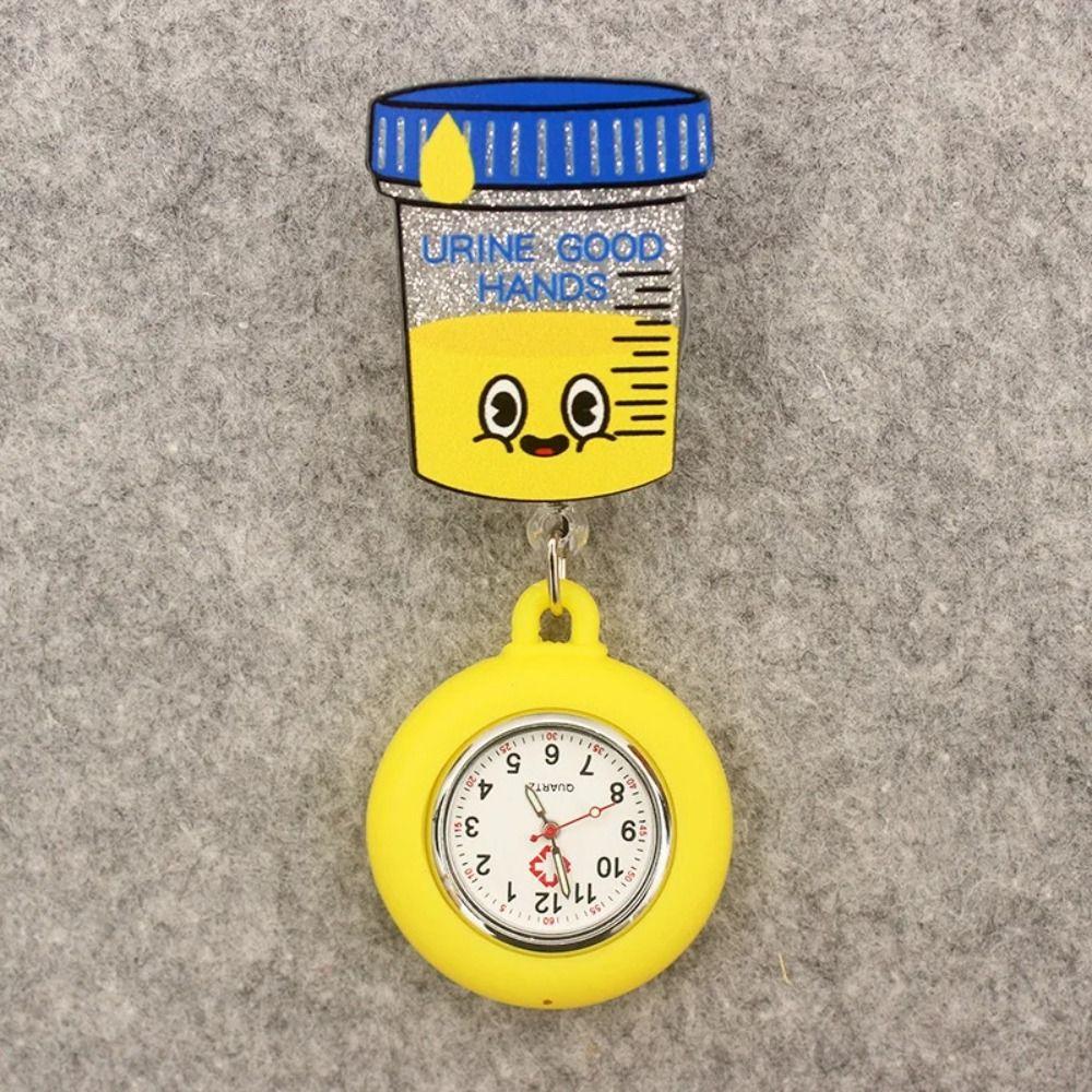 Cartoon Retractable Watch Brooch PVC Doctor Badge Reel Creativity Nurse Pocket Watches  Gift