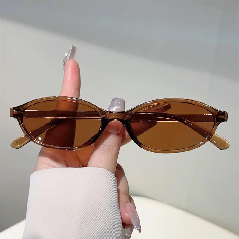 Small Frame Oval Sunglasses Women For Men New Vintage Sun Glasses Luxury Brand Designer Punk Popular Hip Hop Eyeglasses
