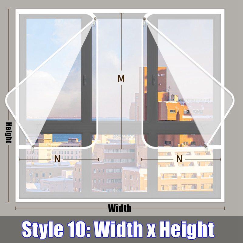 Winter  Window Curtain Keep Warm Transparent Film With Double Zipper Windproof Self-Adhesive Clear Soft Glass Shrink Heat Film