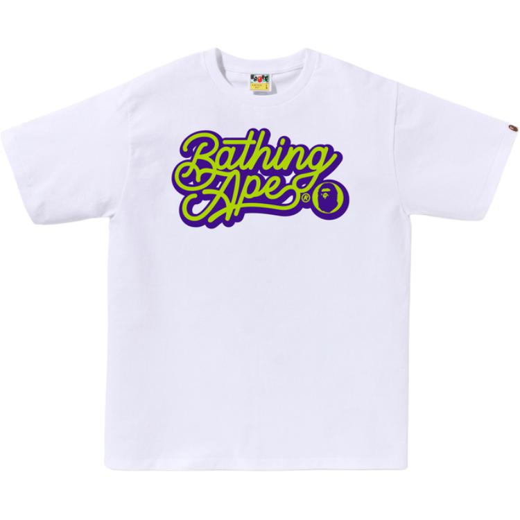 Bape Bathing Ape Script Logo Tee 1L30-110-055