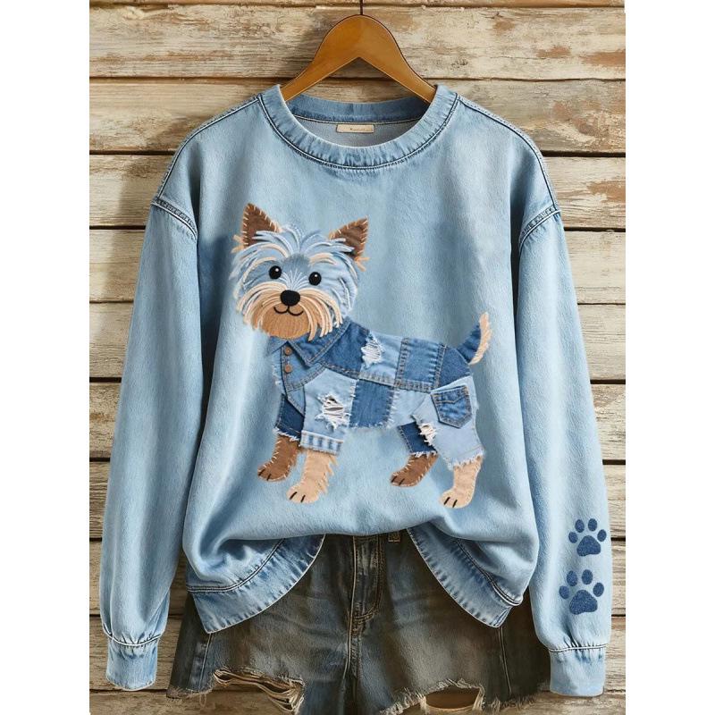 2026 3D Printed Cartoon Round Neck Long Sleeve Pullover Sweatshirt