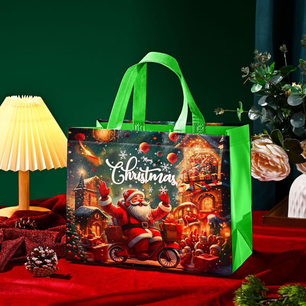 Christmas Santa Claus Non-Woven Gift Bag - Festive Cross-Border Handbag