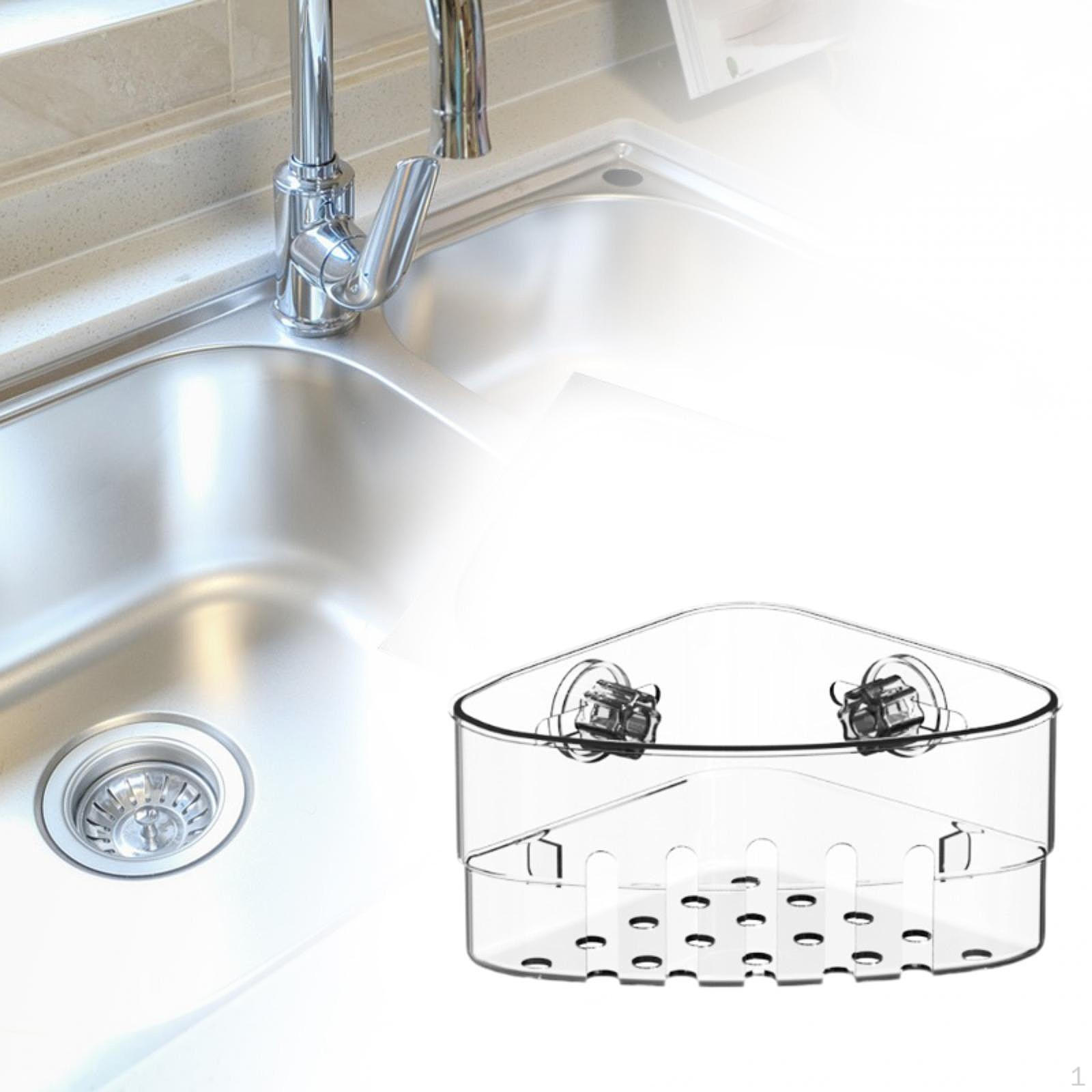 Угловая полка на присоске (съемная), Настольная полка для специй на кухню, Портативная мыльница для туалета, чистый