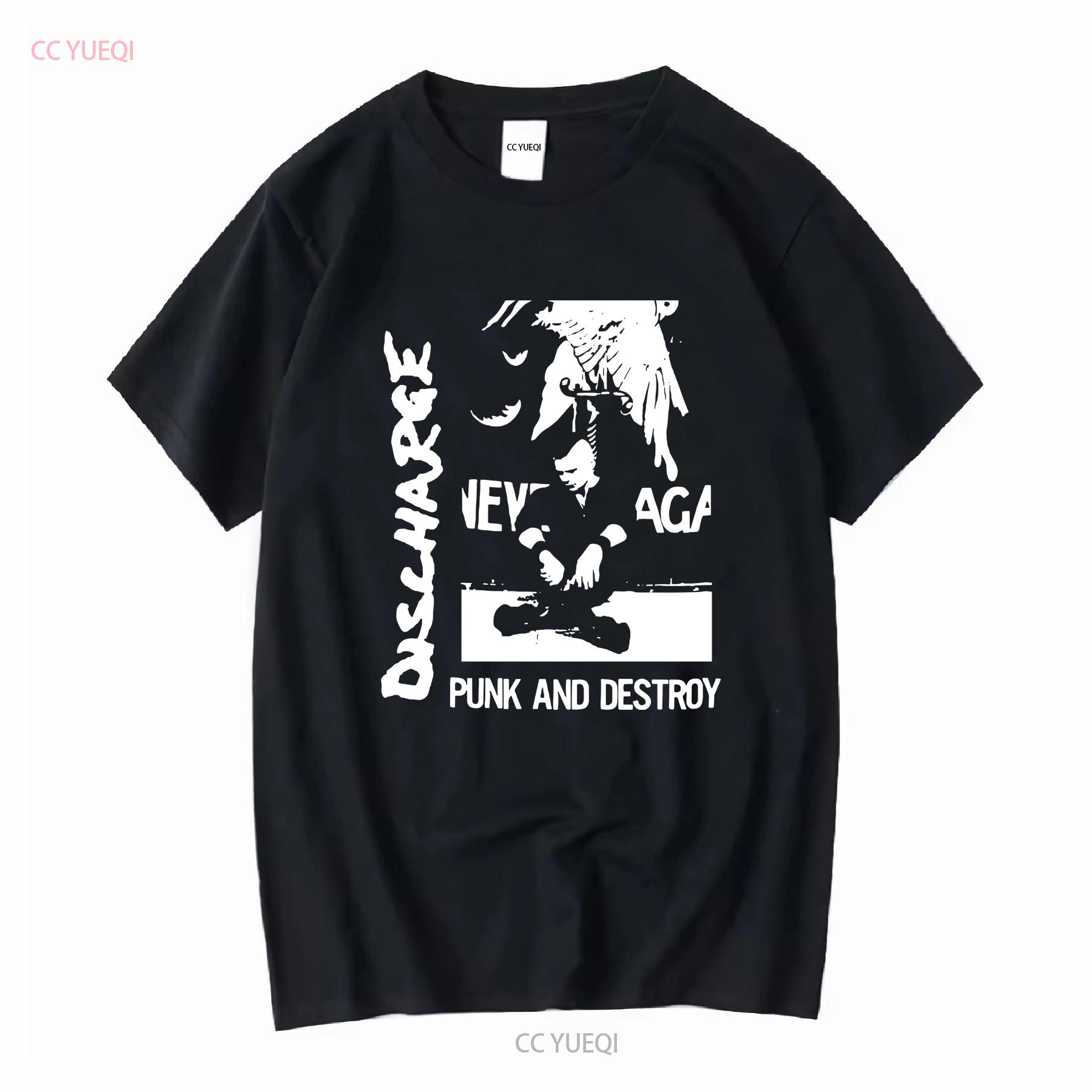 

Discharge Punk And Destroy T Shirtunisex Shirt Best Price vintage Washed homme Casual streetwear designer clothes Stretched 4XL