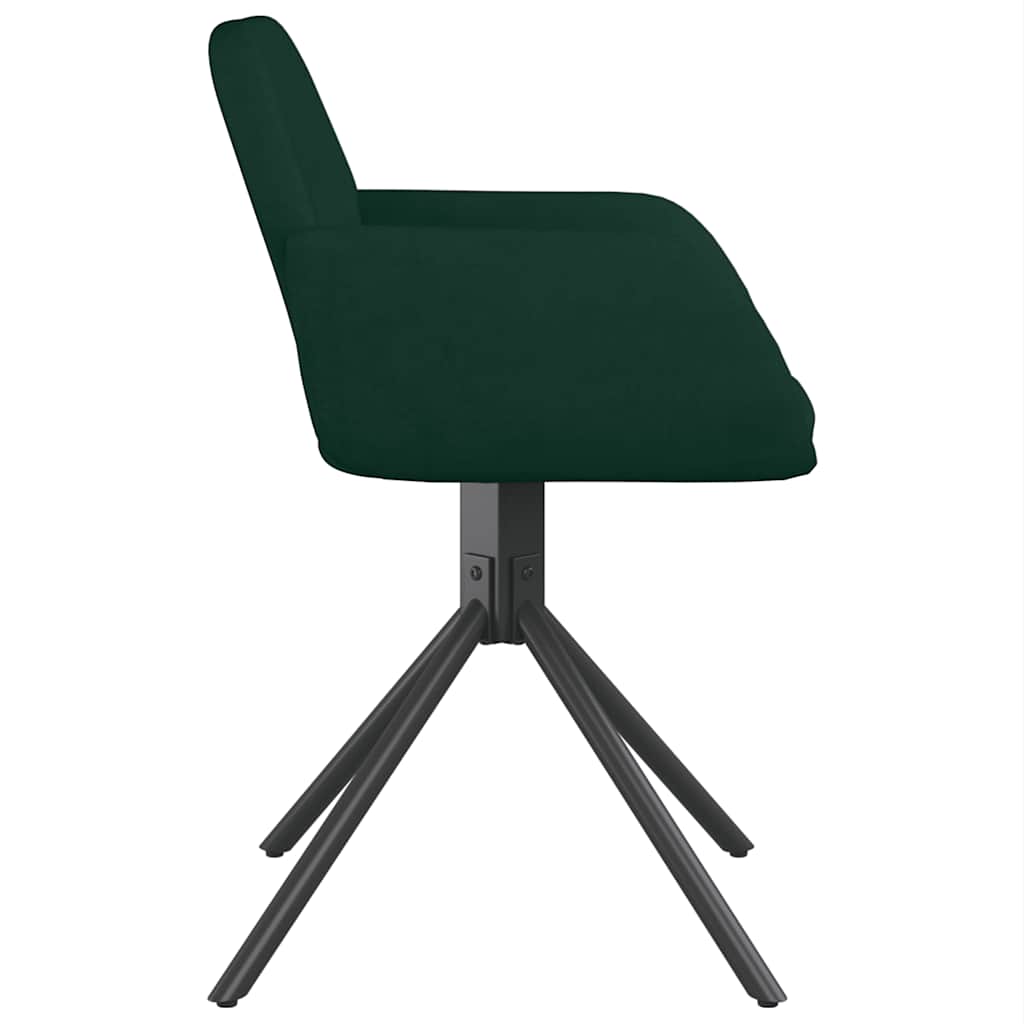 Dining Chairs 2 Pcs Swivel Dark Green Velvet