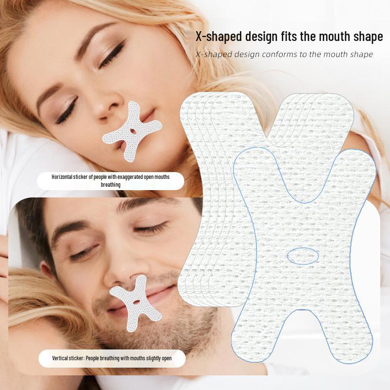 X-Shaped Lip Seal Patch for Night: Anti-Mouth Breathing Closure for Adults & Kids