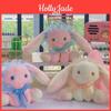 Adorable Bow Bunny Plush Toy Cute Dog Doll Backpack Pendant Keychain Stuffed Animal