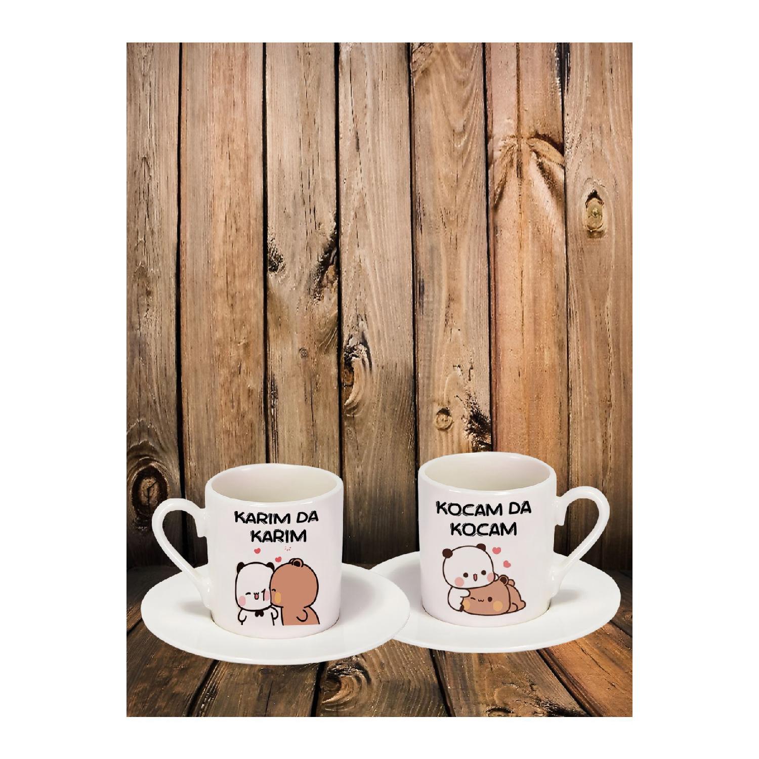 

My Wife Is My Wife, My Husband Is My Husband Porcelain Coffee Cup Set Of 2 білий