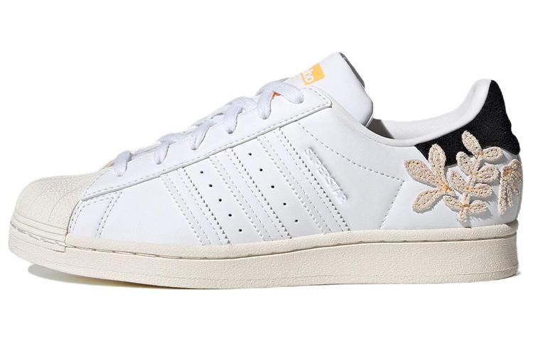 Adidas Wmns Superstar  Floral Patches - White Flash Orange  Women s GZ0864 40