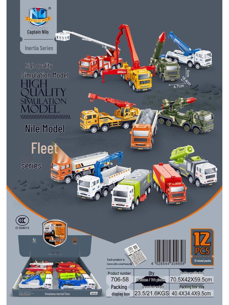 706-95 Ni Le Little Captain Transforming Sound & Light Inertia Pickup Truck Toy