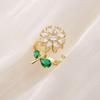 Anello da Donna Rotante Regolabile con Zircone Girasole: Moda Elegante di Lusso Leggero