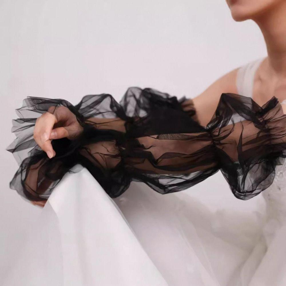 Puff Sleeves Wedding Arm Sleeves Bubble Sleeves Bridal Evening Sleeves  Wedding Dress Accessories