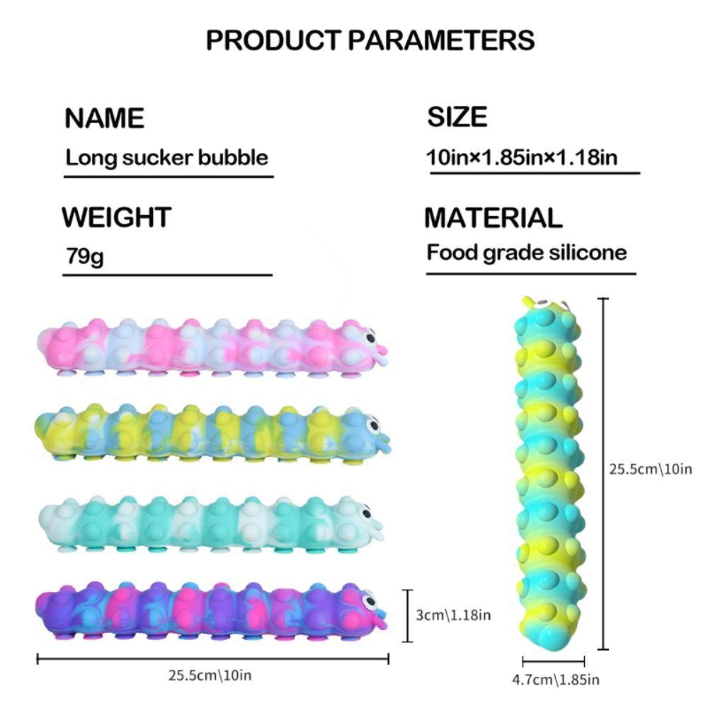 Gift Fidget Squeeze Suction Cup Toys Caterpillar Sucker Bubble Caterpillar Fidget Sucker Toys
