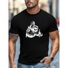 Plus-size Men's T-shirt, Simple and Clean, Minimalist and Stylish, Men's Sloth Holding a Bottle Graphic Summer Casual Crew Neck Short Sleeve T-shirt
