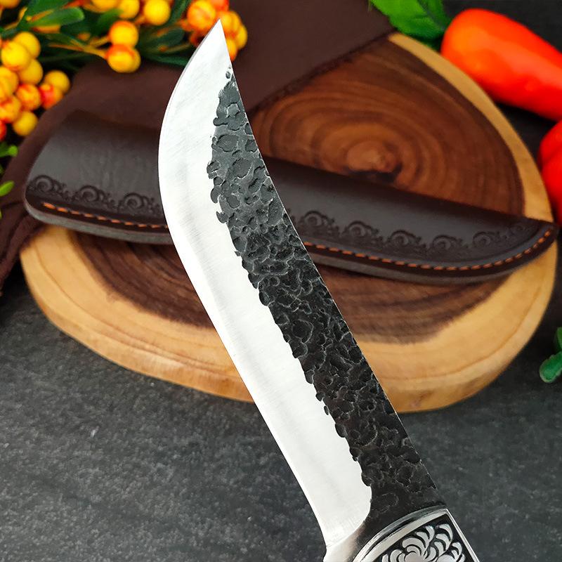 Forged Kitchen Meat Cleaver Butcher Boning Knife Chef Knife Slicing Peeling Fishing Knife with Wood Handle Cooking Tools
