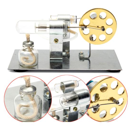 Hot Air Stirling Engine Model Electric Generator Motor Steam Power Physics Toy