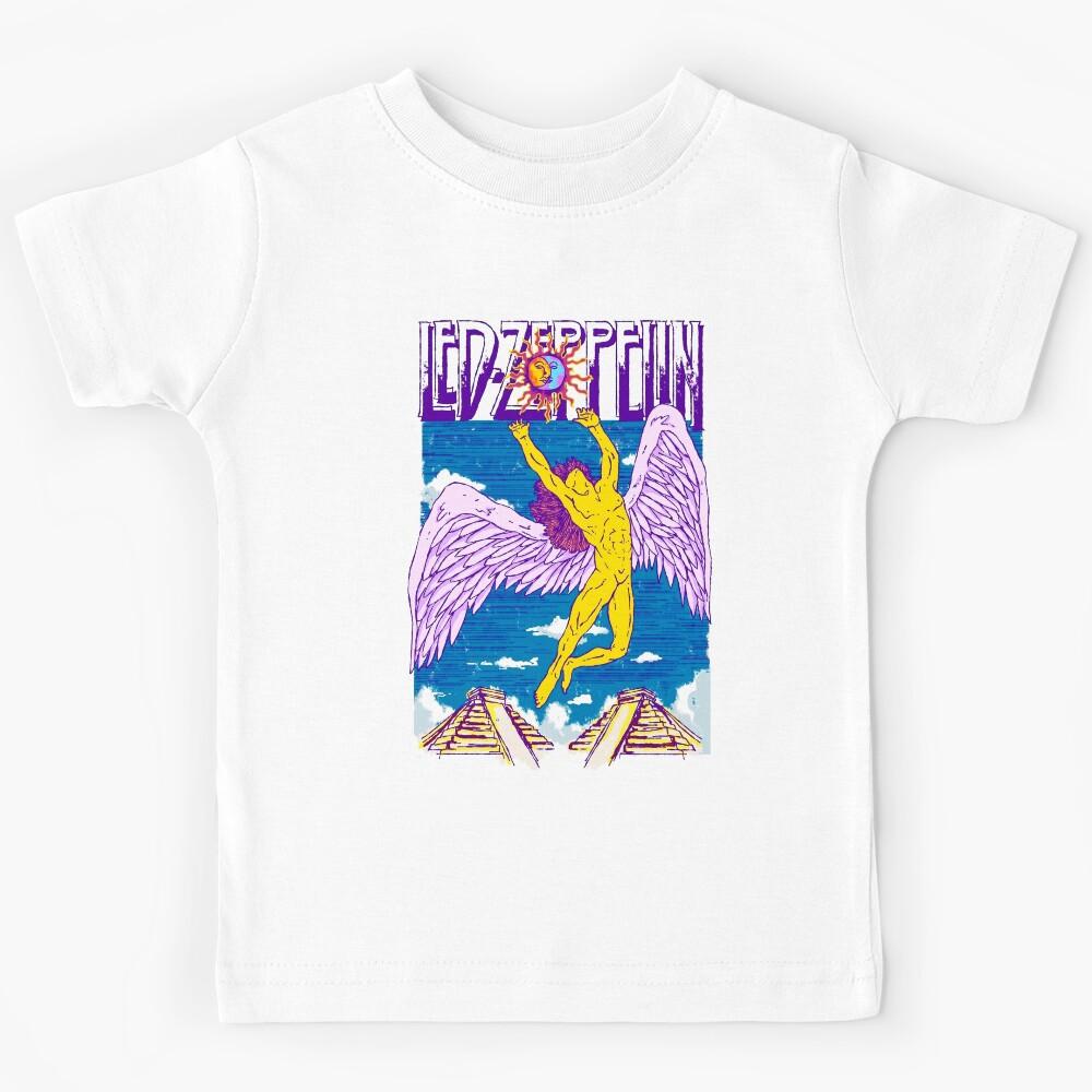 led zeppelin tshirt sticker merchandise Kids T-Shirt 140