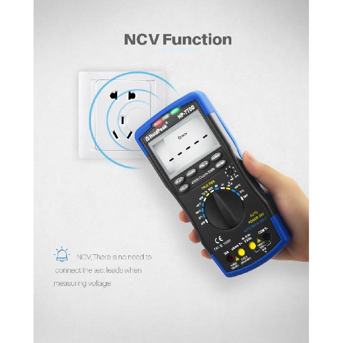 HP-770D True RMS Digital Multimeter 40000 Counts Auto Range NCV Voltage Current Tester with Temperature Test