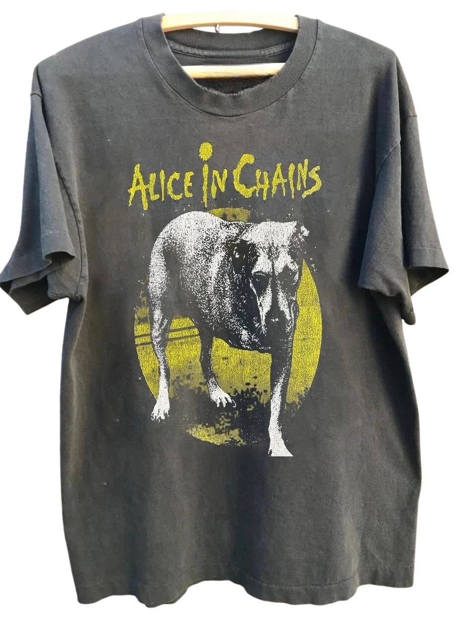 Alice in Chains Band Rare Design Shirt - Charcoal Unisex Short Sleeve Tee S-3XL S