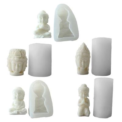3D Buddhas Candle Mold Handmade Soap Resin Mould DIY Cake Chocolate Silicone Mold