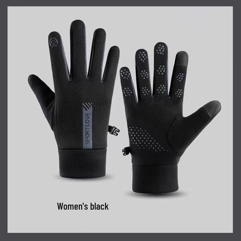 Windproof Fleece-Lined Gloves: Non-Slip, Touchscreen, Warm Cycling & Driving Gloves for Women & Men