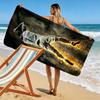 CR7 Print Strandtuch, Großes Weiches Schnelltrocknendes Handtuch für Strand Camping Schwimmen