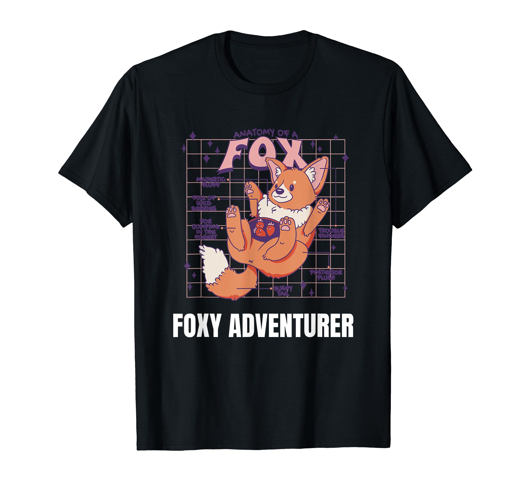 Foxy Adventurer Retro Cute Fox Design Gift T-Shirt
